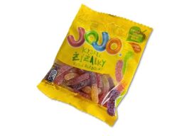 JOJO Kyselé žížalky želé bonbóny s ovocnými příchutěmi 80g